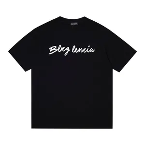 BLCG LENCIA Summer T-Shirts High Street Estilo Hip-Hop 100% Algodão Qualidade Homens e Mulheres Manga Caída Camisetas Soltas Tops Grandes 23212