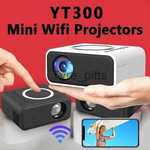 Diğer Projektör Aksesuarları YT300 LED Mobil Video Mini Projektör Ev Sineması Medya Oyuncusu Çocuk Hediye Sinema IPhone Android X0717 X0 için Aynı Ekran Projektörünü Kablolu