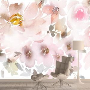 Tapeten Vintage für Wohnzimmer Blume 3D PO Natur Tapete Wandpapier Papiere Home Decor Selbstklebende Wandbilder Rolle