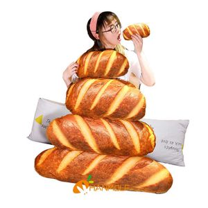 Plush Cushions Long Butter Bread Meat floss Sesame Pizza Beefsteak Food Plush Simulated Snack Decoration Backrest Cushion R230718