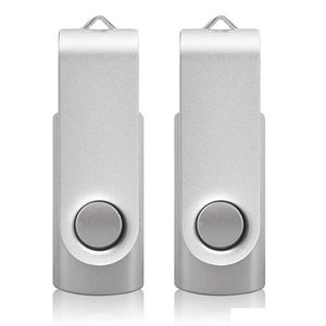 Silver 32GB USB 2 0 Flash Drives Giratórios Polegar PenDrives 16GB Folding Memory Stick para Computador Laptop Macbook Tablet236h