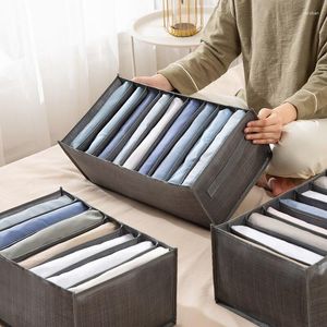 Storage Bags Grey 9 Grid Box Non Woven Durable Washable Space Saving Layered Arrangement Pants Clothes Wardrobe