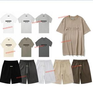 Designer Essentail t Shirt Men&Women Shorts Essent T-shirt Casual Printed Sports Suit Essentia High Street Loose Short Sleeve Essen T-shirtqsh