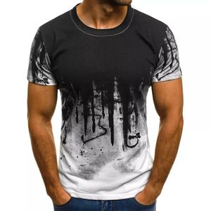 Camisetas masculinas direto da fábrica moda verão camiseta impressão tinta pintada à mão roupas casuais 230718