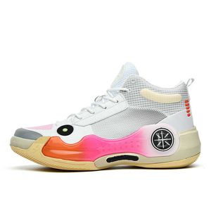 Mens Womens Basketball Shoes Lightweight Casual Sneakers Youth Anti-skid Sports Trainers Gradient Color Size 36-45