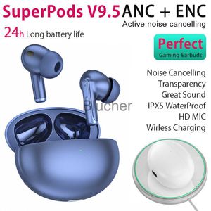 Fones de ouvido Fones de ouvido Best BES Chip SuperPods V75 V95 Pro 30 3 2 ENC ANC TWS Fone de ouvido sem fio Cancelar ruído Bluetooth 53 Fone de ouvido 1562M Fones de ouvido x0718