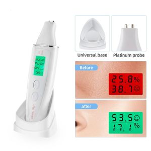 Dispositivi per la cura del viso Digital Skin Tester Analizzatore di contenuto del rivelatore del misuratore di umidità dell'olio di umidità per la guancia della fronte 230617