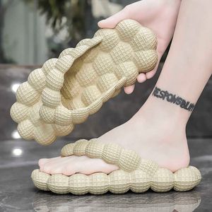 Sandaler sommarkvinnor flip flops rolig bubbla massage män tofflor casual utomhus strand sandaler platt plattformskor sandaler damer