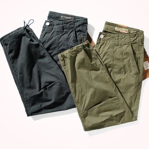 Mensbyxor Vintage japansk stil Löst montering Wide Ben Casual Pants with DrawString Stängning 230718