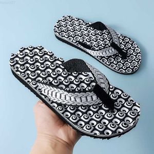 Slippers New Fashion Summer Rubber Sandals Men Indoor Leopard Massage Slippers Male Clip Foot Shoes Outdoor Flip-Flops Beach Flat Slides L230718