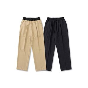 Outono Inverno EUA Europa 7th Todos os Dias Couro Logo Bolso Calça Calça de Borracha Cintura Casual Homens Mulheres Pantsuit217w