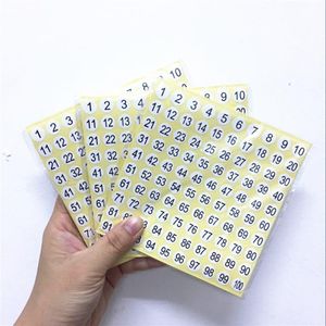 15 Sheets Pack 1cm Yuvarlak Numaralar Çıkartma 1-100 Her Kağıt Paketi Baskılı Kendi Yapışkan Çıkartma Etiketi Çıkartma Yok Shippin292o