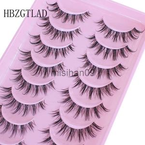 Falsche Wimpern 2023 Neue Manga-Wimpern 10 Paar 3D-Klarbandwimpern Natürlicher Look Wispy Nerzwimpern Flauschige Katzenaugen-Wimpern Packung Gefälschte Wimpern J230717