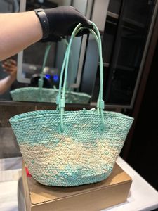 Summer Beach Straw Beach Tote Fashion Designer Womens Tote Shoulder Bag Rainbow Luxury Tote stor kapacitet Purse Classic Basket Weaving 230726