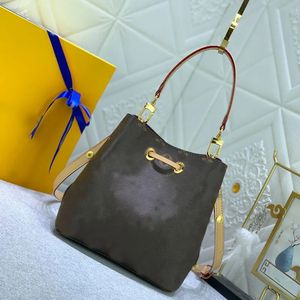Women Leather Shoulder Bag designers handbags wallet womens crossbody bags Tote Bucket bag M46581 Vintage print shopping bag Luxury designer bags