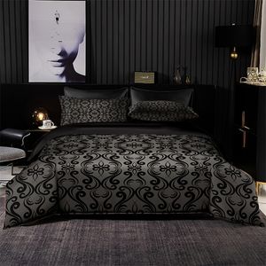 Bedding sets Luxury Printing Duvet Cover Nordic Style 240x220 Super King Size Set With Pillowcase 220x260 Quilt Bed Sheet 230717