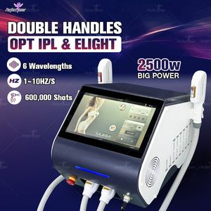 Dispositivo de Depilação a Laser IPL Tratamento de Pigmentação Facial Anti Acne 2500W Potência de entrada 600000 Tiros Água Ar Semicondutor Sistema de Resfriamento Tecnologia Optimal Pulse