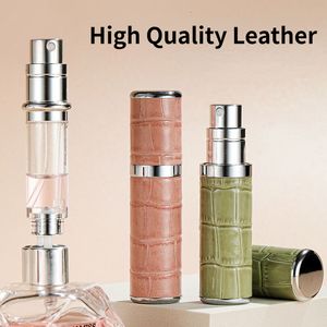 Perfume Bottle 5ml Perfume Atomizer Portable Liquid Container for Cosmetics Traveling Mini Leather Spray Alcochol Empty Refillable Bottle 230717