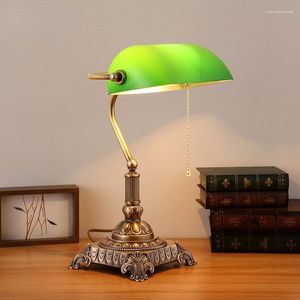 Table Lamps All-copper Bank Lamp Desk Bedroom Bedside Study Reading Office Banker