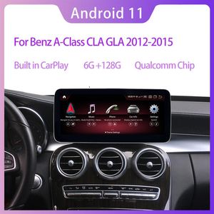 6G RAM 128 ROM 10 25 QUALCOMM ANDROID 11 CAR RADIO GPS Navigation Bluetooth WiFi Head Unit Screen för Benz A CLA GLA Class 2218Z