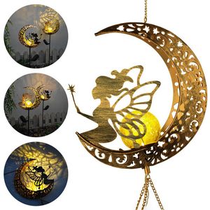 Decorazioni da giardino Luci solari a led Lampade da giardino impermeabili per esterni Moon Fairy per la decorazione della ghirlanda del cortile del paesaggio del percorso 230717