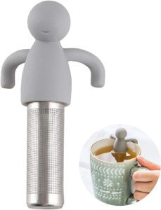 Cute Tea Infuser Strainer Ball Stainless Steel Extra Fine Mesh Tea Steeper Filter for Cup Mug Silicone Handle Wholesale 0718