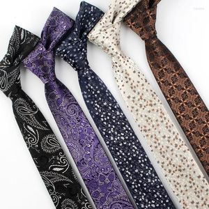 Bow Ties Men's Vintage Pattern British Gentleman Paisley Polyester Slyckor 6cm Business Casual Shirt Tie Fashion Accessories