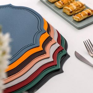 Esteiras de mesa copo moderno irregular jogo americano durável à prova de óleo estilo nórdico utensílios de mesa para jantar acessórios de cozinha