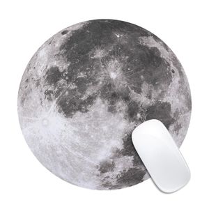 Astro-serien Round Mouse Lunar Patterns Pads Office Home Desk Accessories Non-Slip Easy Cleaning Mouses Pad handled vilar för kvinnor M241U