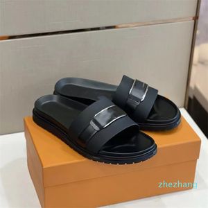 2023-Designer slipper luxury sandal men women shoes Pool Pillow Comfort Embossed Mules black pink summer slides beach slippers