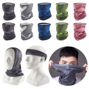 Bandanas Silk Riding Running Scarf Polyester Fishing Sports Half Mask Fashion Cool Bandana For Men Women Summer Outdoor