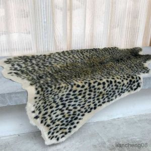 Teppiche Teppiche mit Leopardenmuster, weiche, flauschige Kunstpelz-Bodenmatte, pelzige Teppiche mit Tiermotiv, Fußmatte für Wohnzimmerdekoration, 85 x 110 cm, R230718