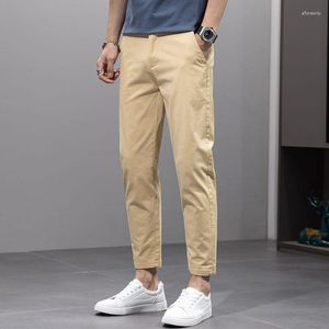 Men's Suits Mens Suit Pants Fashions Men Casual Denim School Cowboy Skinny Nine-point Stretch Boy Teenagers Trousers D05