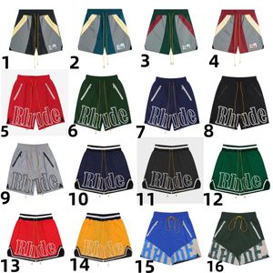 Dupe RH-Ude Summers Shorts Большой коллекция цвета цвета блокировки микроэлемента-галстук мужская и женская пятиминутные шорты