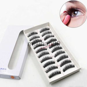 Falska ögonfransar 3D Makeup Mink False Eyelashes Hand Made 10 Par /Set Full Strip Lashes Eyelash Natural Long Lashes Extension Soft Natural J230717