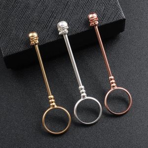 Latest Metal Finger Clip Skull Vintage Cigarette Holder Ring Rack Women Men Cigarettes Smoking Accessories Smoker Tool