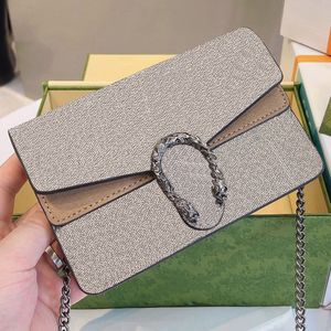 Classic Fashion Checker Pattern Chain Brand Wallet Retro Women's Brown Leather Handbag Designer Shoulder Bag Mini Style 01