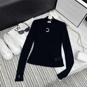 23SS bawełniane bluzy designerskie bluzy pullover ubrania z literowymi cekinami Slim Girls Milan Runway High End Luksusowa marka Projektowanie koszulki koszulki Bluzka