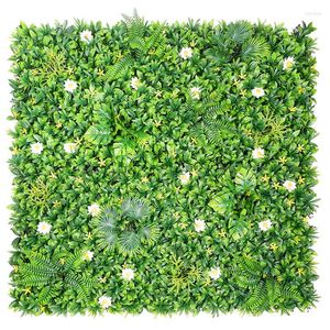 Fiori decorativi Piante artificiali Muro Interno Esterno Sfondo Pannello pubblicitario Simulazione di fiori finti Decorazione domestica verde