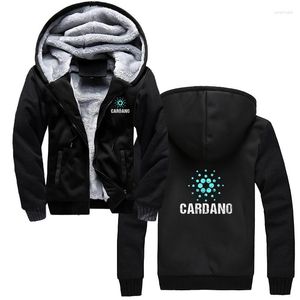 Hoodies masculinos Cryptocurrency Crypto Miner Cardano Ada Hoodie Classic Masculino Winter Thick Warm Sweatshirts Oversized Hooded Jackets