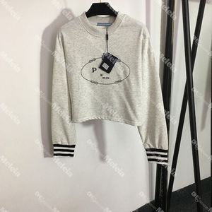 Mürettebat boyun kazık sweatshirts kadın gri üstler açık spor sweatshirtler mektup nakış hoodies