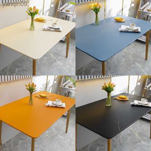 Waterproof Oilproof Tablecloth PU Leather Table Cover Student Desk Mat Office Decor Protector Custom Elasticity Table Cloth L230626