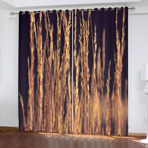 カーテン美しいPOファッションカスタマイズされた3Dカーテンリビングルームの寝室の立体窓用ゴールドウィンドウ
