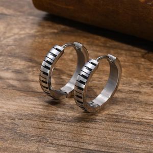 Hoop Earrings Stylish Piano Huggie For Men Boys Waterproof Stainless Steel Ear Gifts Him Jewelry