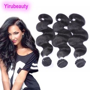 Malaysian 9A Virgin Human Hair Long Inch 30-40inch 95-105g piece 3 Bundles Body Wave Hair Extensions Natural Color Weaves267E