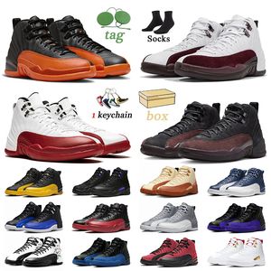 with Box 2024 Brilliant Orange J12 Baketball Shoe 12 Cherry A Ma Maniere Eatide Golf Hyper Royal Playoff Field Purple Stealth Men Trainer