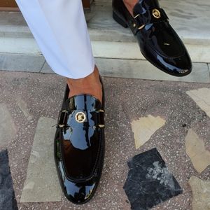 Loafers 777 Siyah Slip-On Tur Toe Toe Moda Erkek Elbise Erkekler İçin Düğün Ayakkabıları Boyut 38-47 230718 S
