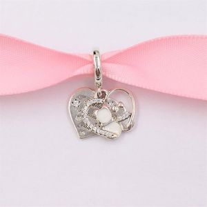 Andy Jewel Authentic 925 Sterling Silver Beads Cats & Hearts Dangle Charm Charms Fits European Pandora Style Jewelry Bracelets & N252A