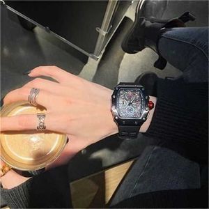 Uhrwerk Uhren Richardmille Top Lithe Armbanduhr Uhr Herren Nicht mechanisch Tritium Gas Herrenuhr Top Ten Marken Red Devil Black Technology Kanaltabelle RQSKQM