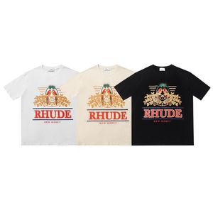 Erkek Tişörtleri Amerikan Moda Etiketi High Street Gevşek Yarım Kollu Baskılı Hip-Hop Unisex Sıradan Gevşek Takım Kısa Kollu T-Shirt